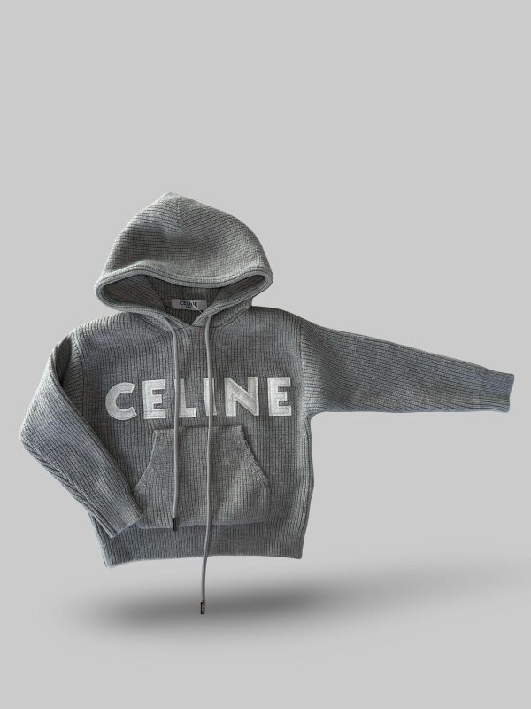 CELINE GEBREIDE HOODIE