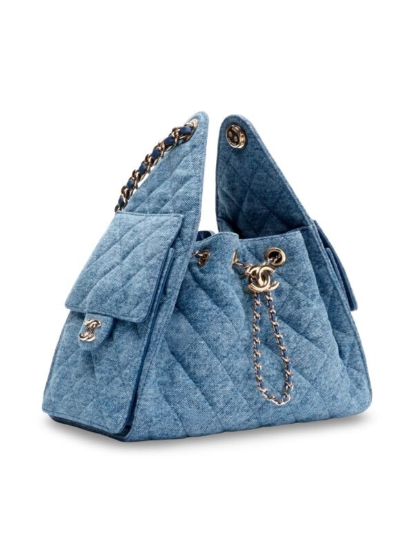 Chanel 25 Small Handbag blue denim