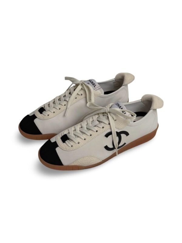 Chanel CC Suede/Calfskin Low Top Trainers